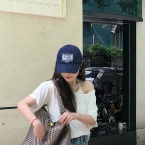 Marithe Francois Girbaud Navy Blue Hat